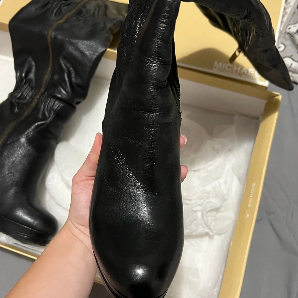 Michael Kors Black Heeled Boots - Picture 6 of 7